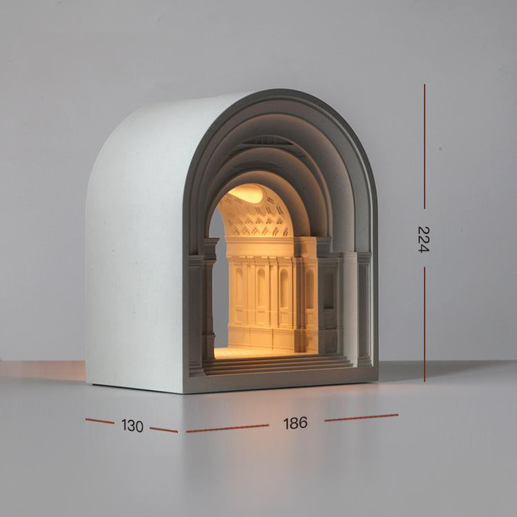 Academy of Athens Sculpture Cement Candle Warmer Lamp