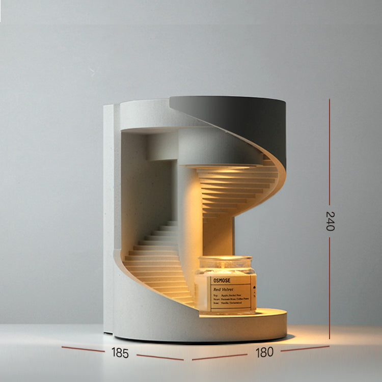 Spiral Staircase Cement Candle Warmer Lamp