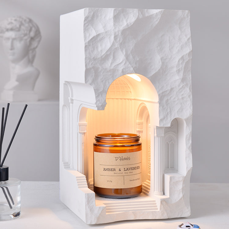 Vintage Architectural Aesthetic Cement Scented Candle Warmer