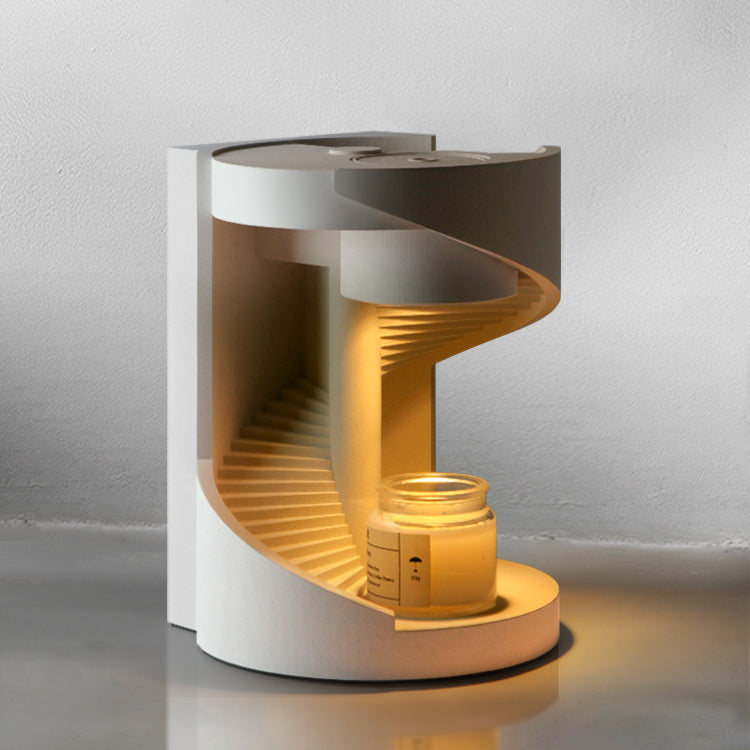Spiral Staircase Cement Candle Warmer Lamp
