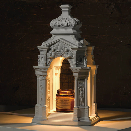 Rose Sanctuary Cement Candle Warmer Lamp