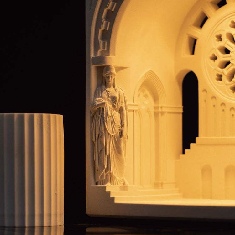 Our Lady Temple Candle Warmer Lamp