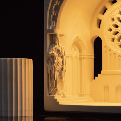 Our Lady Temple Candle Warmer Lamp