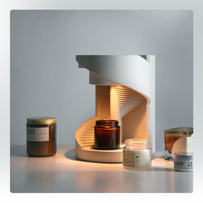 Spiral Staircase Cement Candle Warmer Lamp