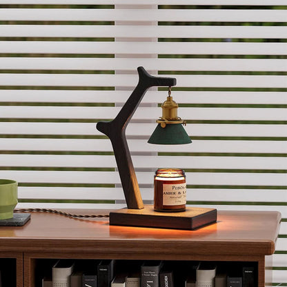 Black Walnut Wax Melt Lamp, Vintage Wabi-Sabi Style
