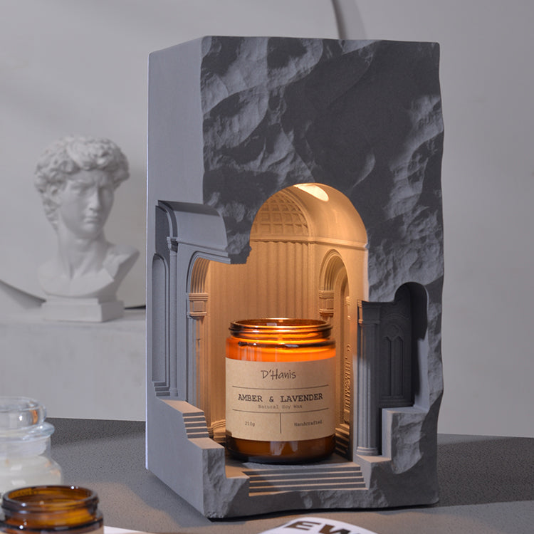 Vintage Architectural Aesthetic Cement Scented Candle Warmer