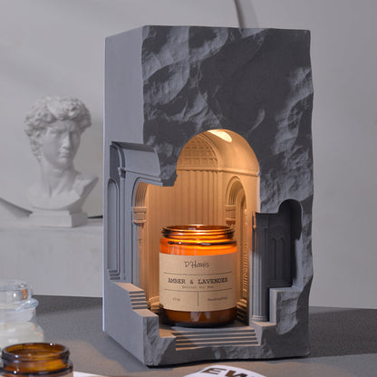 Vintage Architectural Aesthetic Cement Scented Candle Warmer