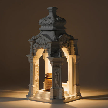 Rose Sanctuary Cement Candle Warmer Lamp