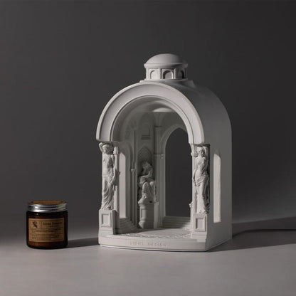 Goddess Temple Cement Candle Warmer Lamp