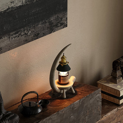 Imitation Stone Vintage Crescent Candle Warmer Lamp