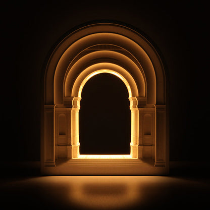 Academy of Athens Sculpture Cement Candle Warmer Lamp