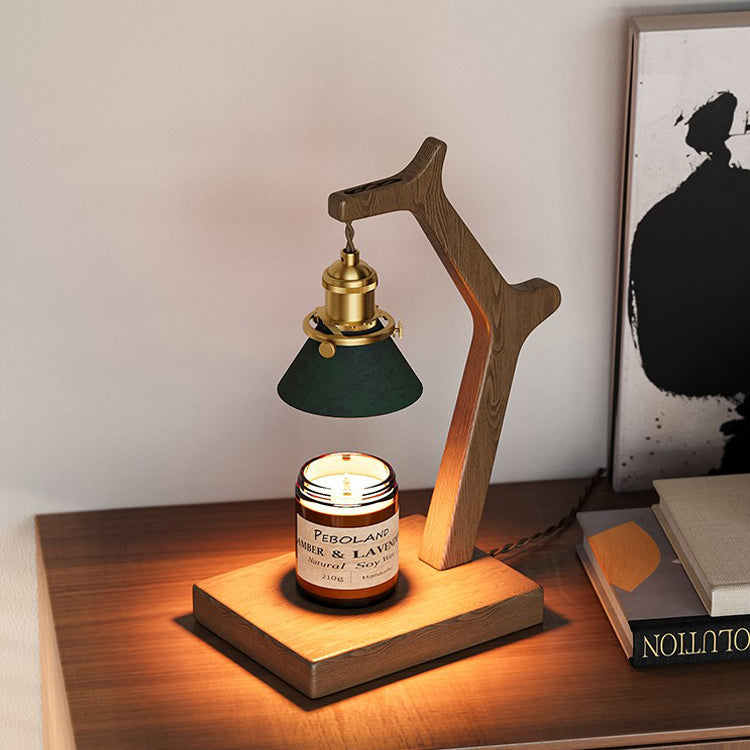 Black Walnut Wax Melt Lamp, Vintage Wabi-Sabi Style