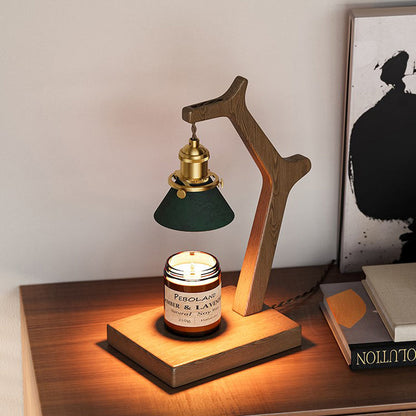 Black Walnut Wax Melt Lamp, Vintage Wabi-Sabi Style