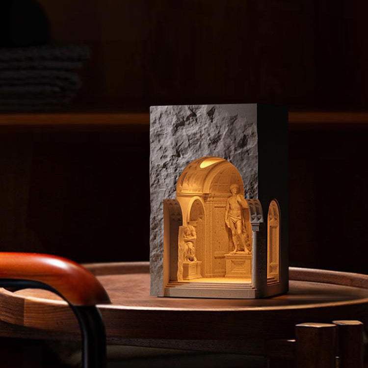 Museum-Style David Sculpture Cement Candle Warmer Lamp