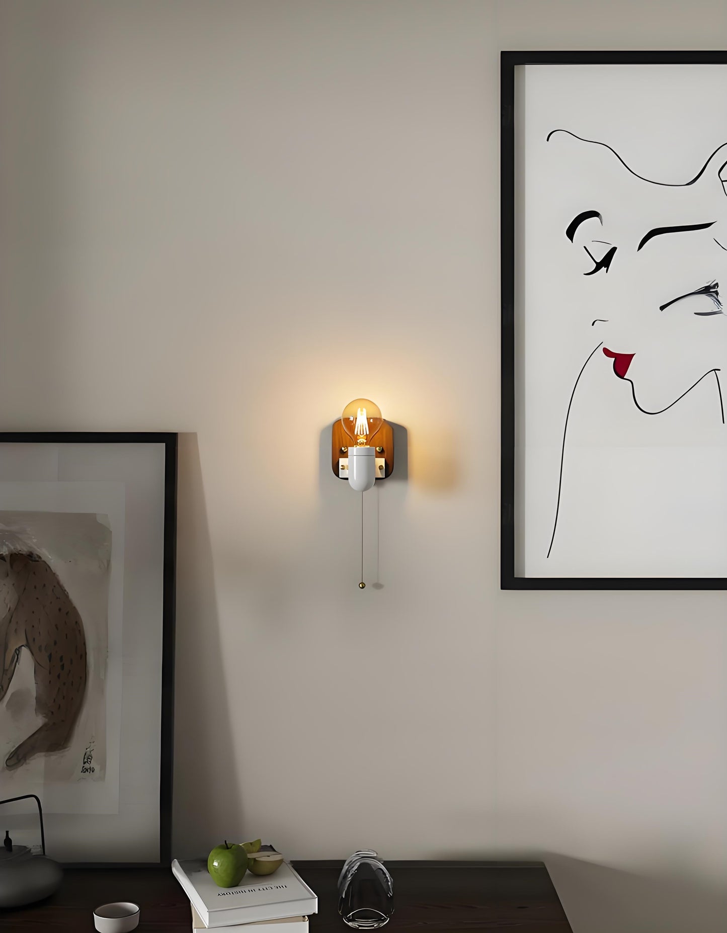 Vintage Japanese Style Ceramic Wall Lamp