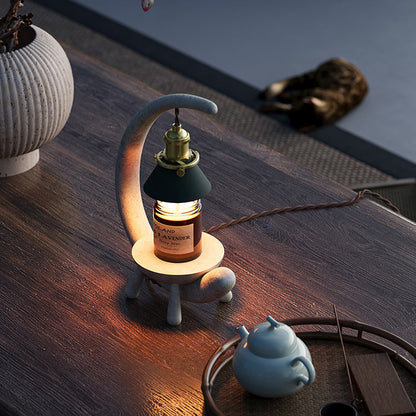 Imitation Stone Vintage Crescent Candle Warmer Lamp