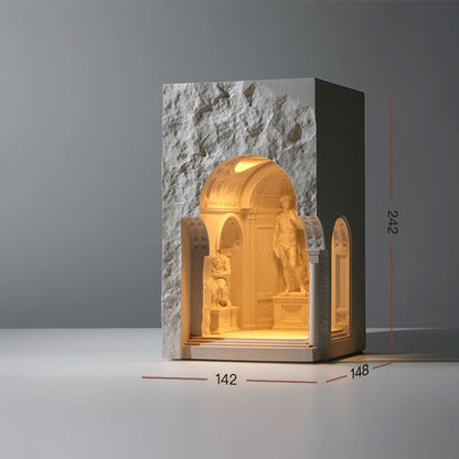 Museum-Style David Sculpture Cement Candle Warmer Lamp