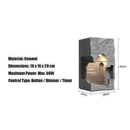 Vintage Architectural Aesthetic Cement Scented Candle Warmer