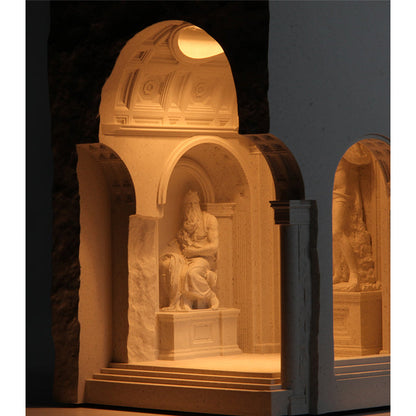 Museum-Style David Sculpture Cement Candle Warmer Lamp