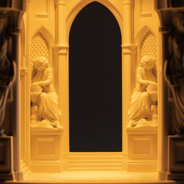 Goddess Temple Cement Candle Warmer Lamp