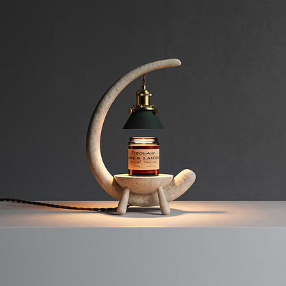 Imitation Stone Vintage Crescent Candle Warmer Lamp