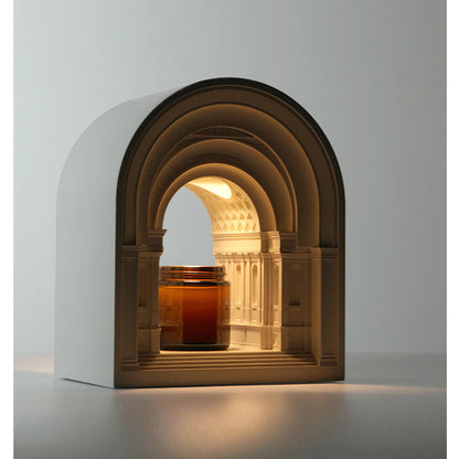 Academy of Athens Sculpture Cement Candle Warmer Lamp