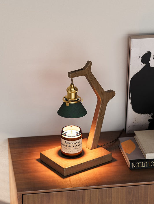 Black Walnut Wax Melt Lamp, Vintage Wabi-Sabi Style